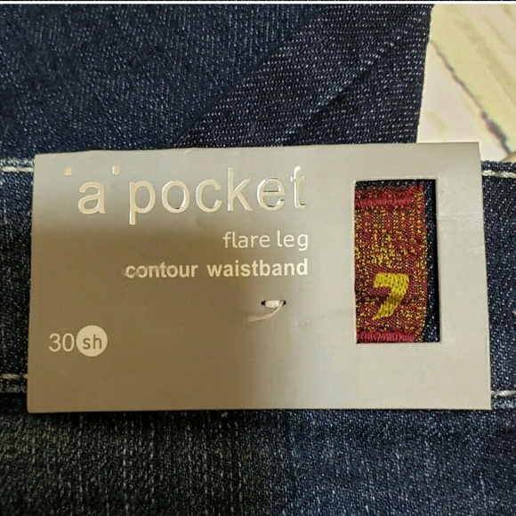 7FAM NWT A pocket flare leg jeans 30s - Picture 7 of 8